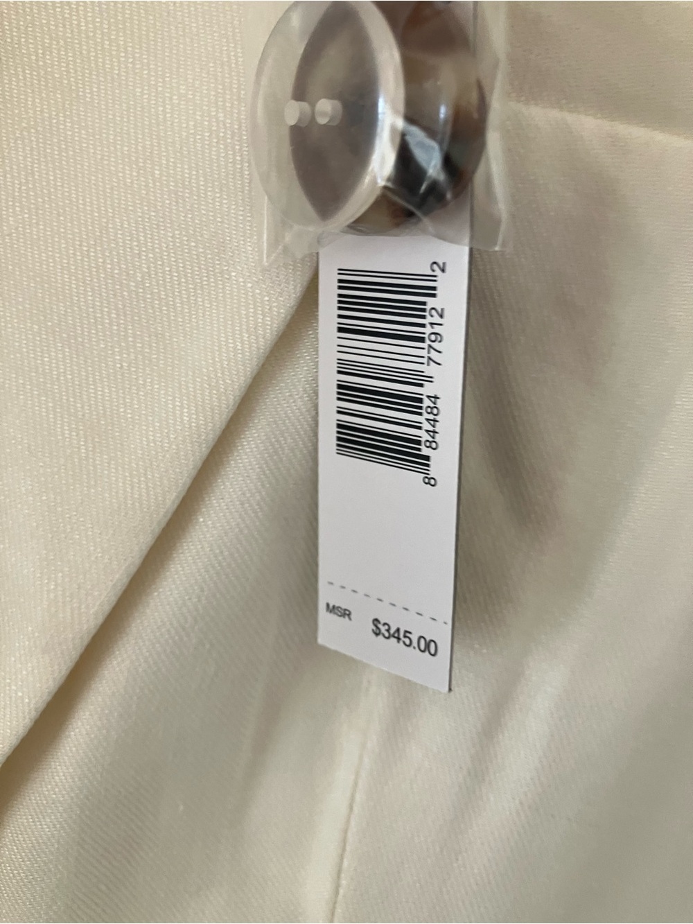 Elie Tahari Soft White Double-Breasted Blazer with Tortoiseshell Buttons NWT 12 - Picture 6 of 10